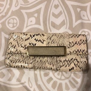 Women’s R&Y Augousti Snakeskin and Stingray Clutch